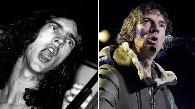 Richard Ashcroft with The Verve in Cardiff, September 1993; and at the Teenage Cancer Trust shows in London, March 2023.