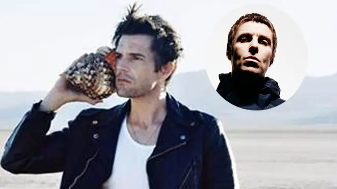 The Killers frontman Brandon Flowers with Oasis legend Liam Gallagher inset