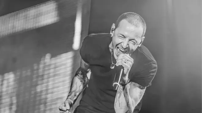 The late Linkin Park frontman performing in 2014