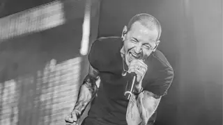 The late Linkin Park frontman performing in 2014