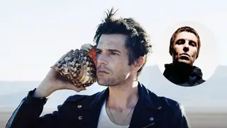 The Killers Brandon Flowers with Liam Gallagher inset