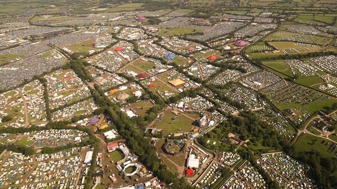 Glastonbury from the air