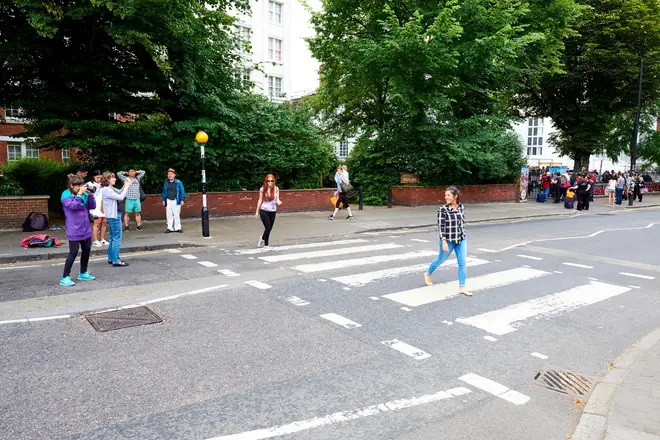 The zebra crossing at Abbey Road, London in 2017