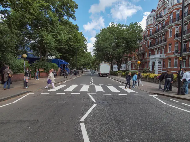 The famous Abbey Road crossing in St John's Wood, London.