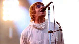Liam Gallagher performing live at Knebworth in June 2022