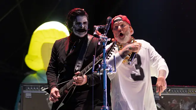 Limp Bizkit's Wes Borland and Fred Durst at Gunnersbury Park