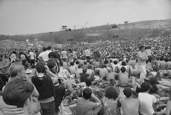 The crowd at Woodstock in August 1969