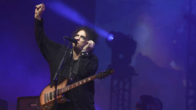 Robert Smith of The Cure performing at Glastonbury 2019