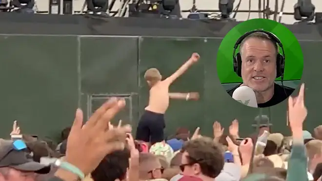 Chris Moyles wants to find this flossing kid from Liam Gallagher's Glastonbury 2019 set