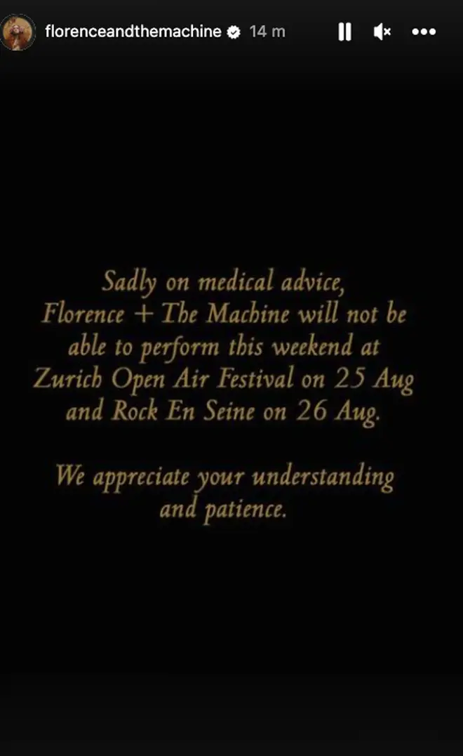 Florence + The Machine cancel festival 2023
