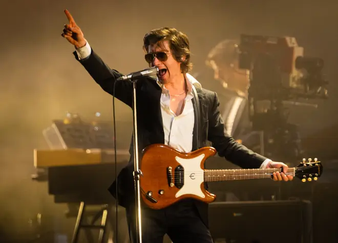 Arctic Monkeys' Alex Turner at Glastonbury Festival 2023