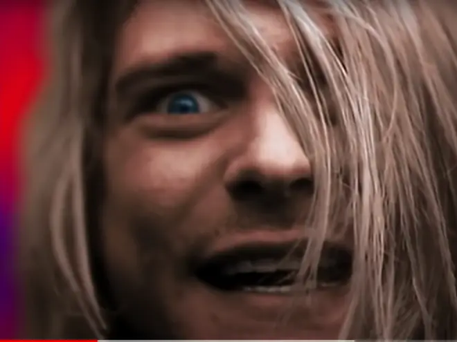 Kurt Cobain in the video for Nirvana's Heart-Shaped Box.