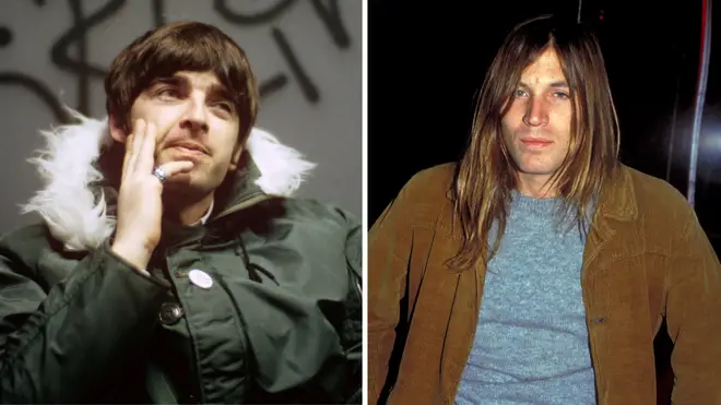 Noel Gallagher and Evan Dando around the time they "collaborated" on Purple Parallelogram.