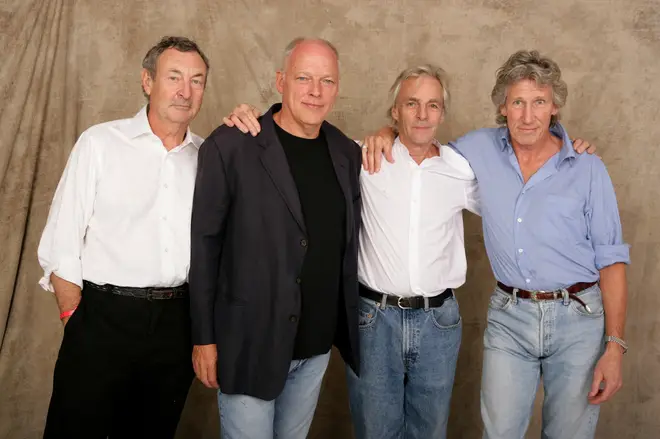 Nick Mason, Dave Gilmour, Rick Wright and Roger Waters backstage at Live 8, 2nd July 2005
