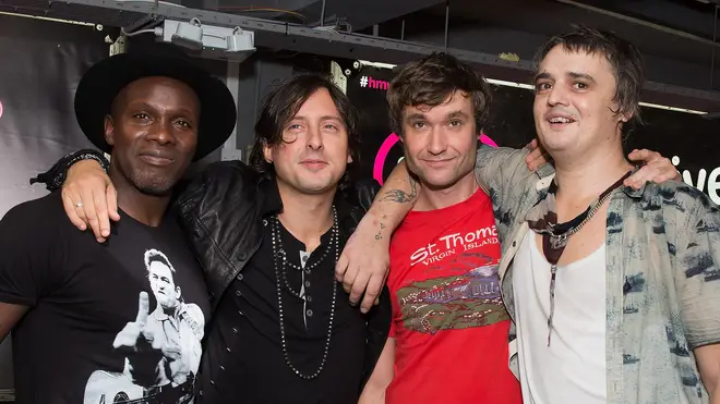The Libertines promoting Anthems For Doomed Youth in 2015: Gary Powell, Carl Barat,John Hassall and Pete Doherty