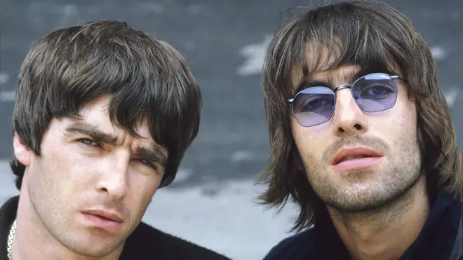 Oasis brothers Noel and Liam Gallagher in 1996