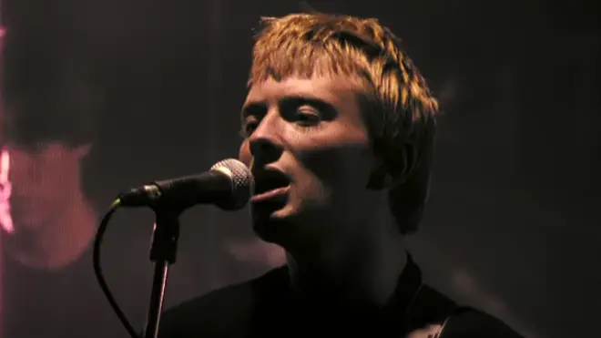 Thom Yorke performs in Radiohead's Creep video