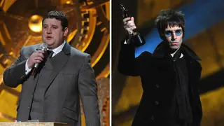 Peter Kay and Liam Gallagher at the BRIT Awards 2010