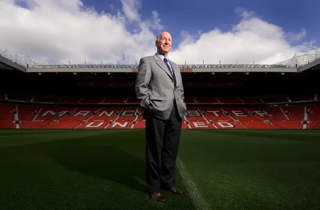 Sir Bobby Charlton, pictured at Old Trafford