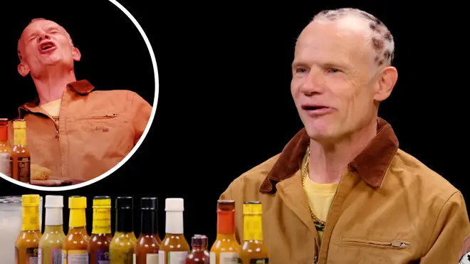 Red Hot Chili Peppers' Flea takes on the Hot Ones challenge