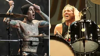 Blink 182's Travis Barker and the late Foo Fighters' drummer Taylor Hawkins