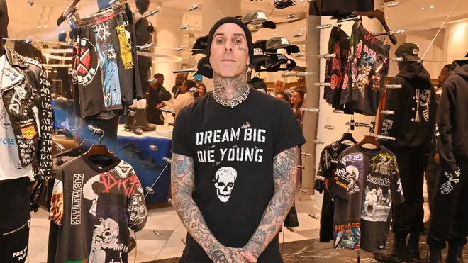 Blink-182's Travis Barker in Selfridges