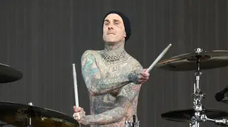 Blink 182 drummer Travis Barker at Coachella 2023