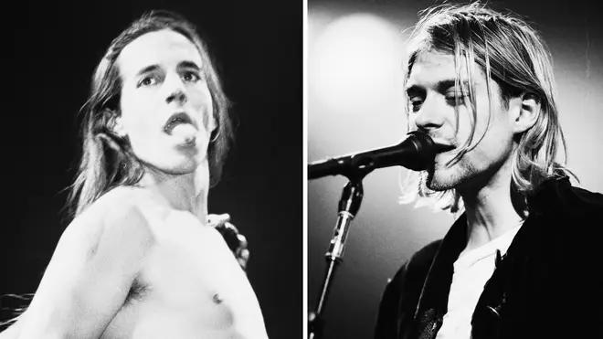 Red Hot Chili Peppers Anthony Kiedis and the late Nirvana frontman Kurt Cobain