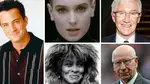 Some of the stars we've lost in 2023: Matthew Perry, Sinead O'Connor, Paul O'Grady, Tina Turner and Sir Bobby Charlton.