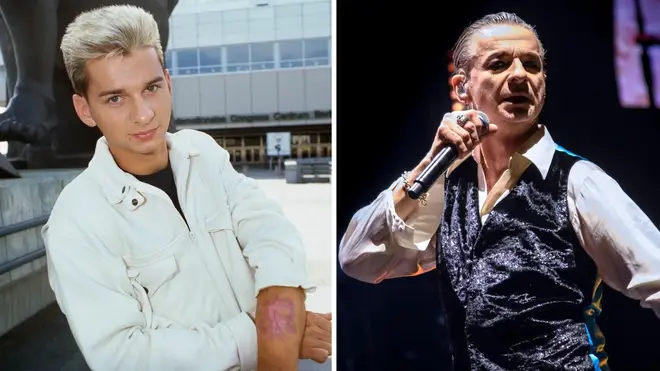 Dave Gahan in March 1983 and in November 2023