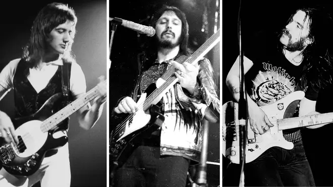 Classic bassists: John Deacon of Queen, John Entwistle of The Who and Lemmy from Motörhead