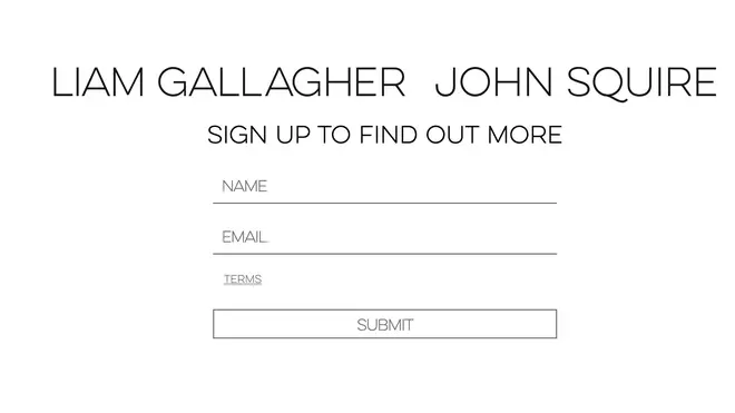 Liam Gallagher and John Squire have launched a website