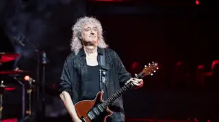 Queen's Brian May at the Chase Center in November 2023
