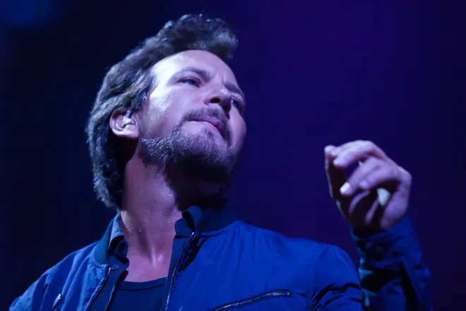 Eddie Vedder performing with Pearl Jam in Canada.