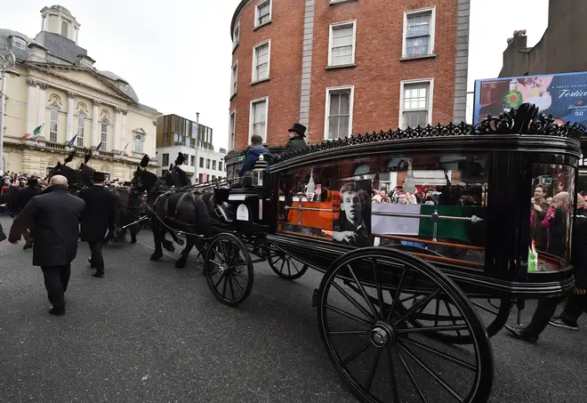 The funeral procession For Shane MacGowan takes place in Dublin