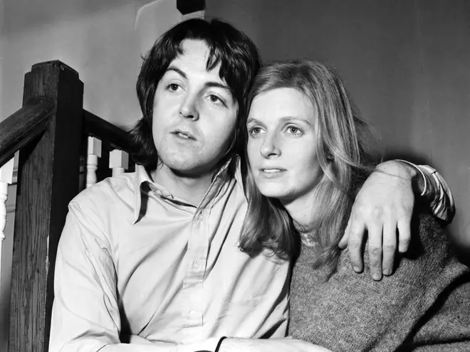 Paul McCartney and Linda Eastman shortly after their wedding in March 1969.