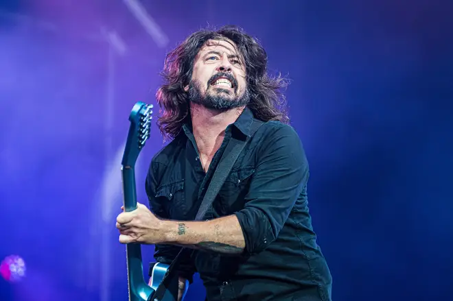 Dave Grohl performing live with Foo Fighters in Denmark, 2019.