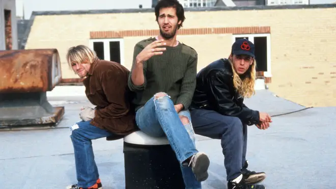 Nirvana: Kurt Cobain.  Krist Novoselic and Dave Grohl