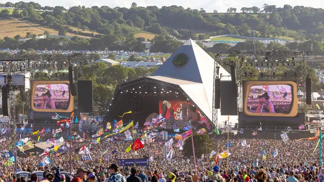 Glastonbury Festival's Pyramid Stage in 2023