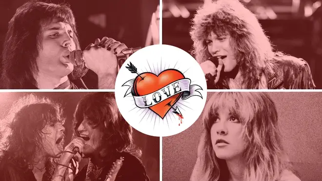 Fine purveyors of Classic Rock Love Songs to get you in the romantic mood: Freddie Mercury, Jon Bon Jovi, Aerosmith and Stevie Nicks.