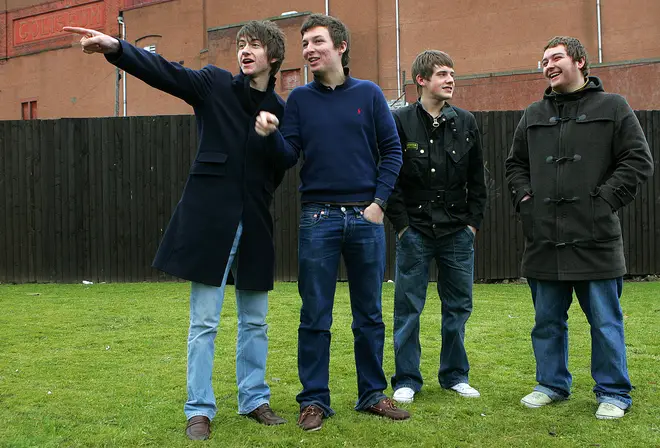 Arctic Monkeys in 2006: Alex Turner, vocals, Matt Helders, drums, Jamie Cook, guitar and Andy Nicholson, bass,