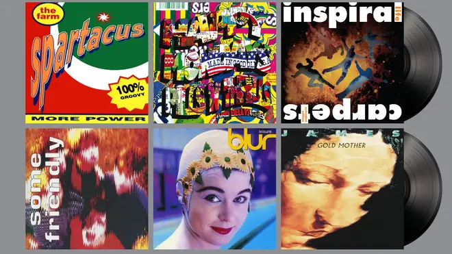 Classic "baggy" albums from The Farm, Happy Mondays, Inspiral Carpets, The Charlatans, Blur and James.