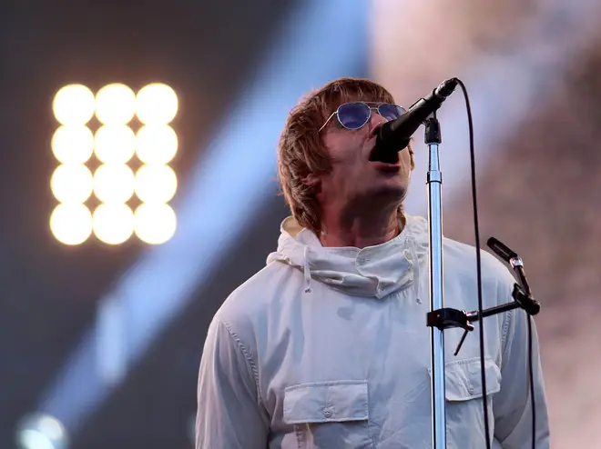 Liam Gallagher performing at his triumphant Knebworth shows in June 2022
