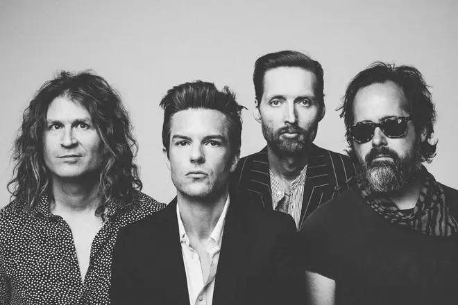 The Killers in 2023: Dave Keuning, Brandon Flowers, Mark Stoermer and Ronnie Vannuci Jr