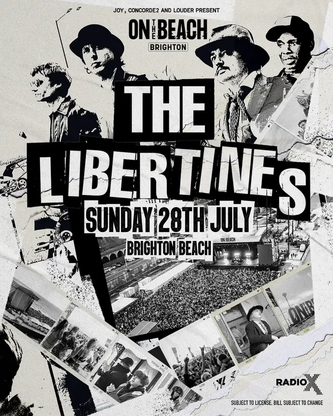 The Libertines will play On The Beach in Brighton on Sunday 28th July 2024.