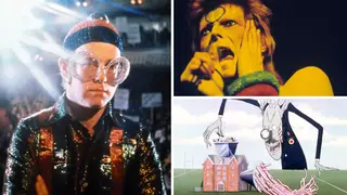Heavy concepts from Starman David Bowie, The Who (featuring Elton John in the Tommy movie) and Pink Floyd (featuring the scary teacher in the video for Another Brick In The Wall).