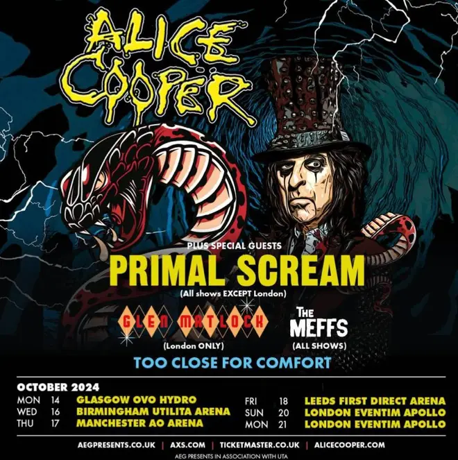 Alice Cooper's UK dates for 2024