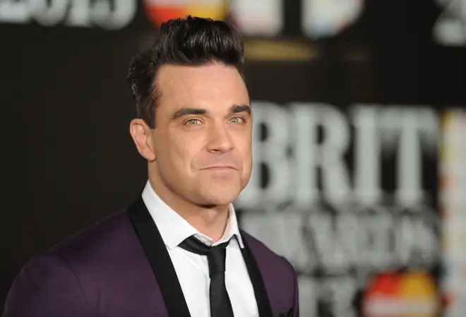 Robbie Williams seen arriving at the BRIT Awards 2013