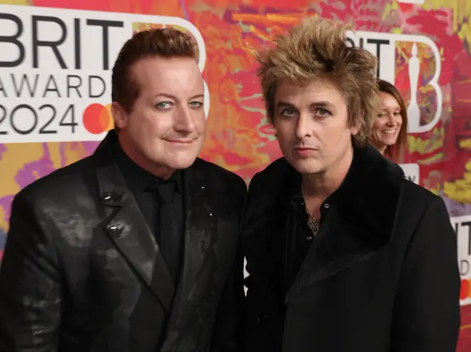Tre Cool and Billie Joe Armstrong presented the award for Best Group to Jungle.