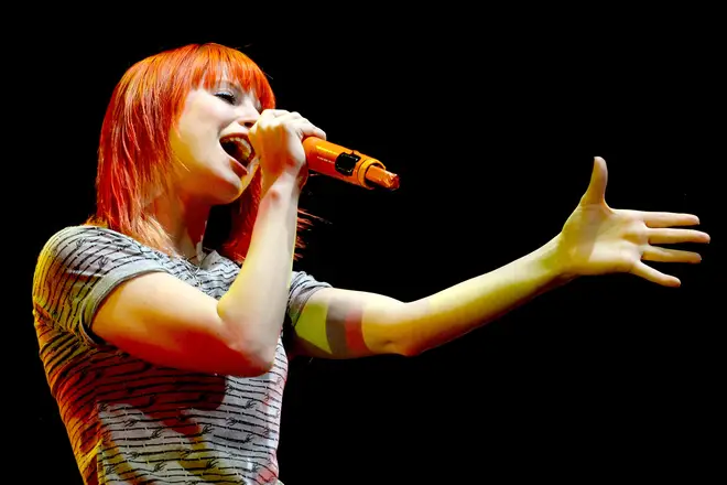 Hayley Williams of Paramore performing in 2010